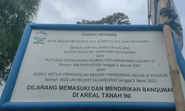 Lahan BMKG (Istimewa)