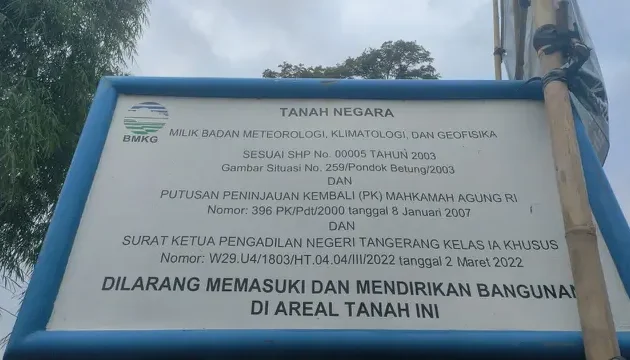 Lahan BMKG (Istimewa)
