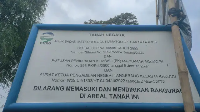 Lahan BMKG (Istimewa)